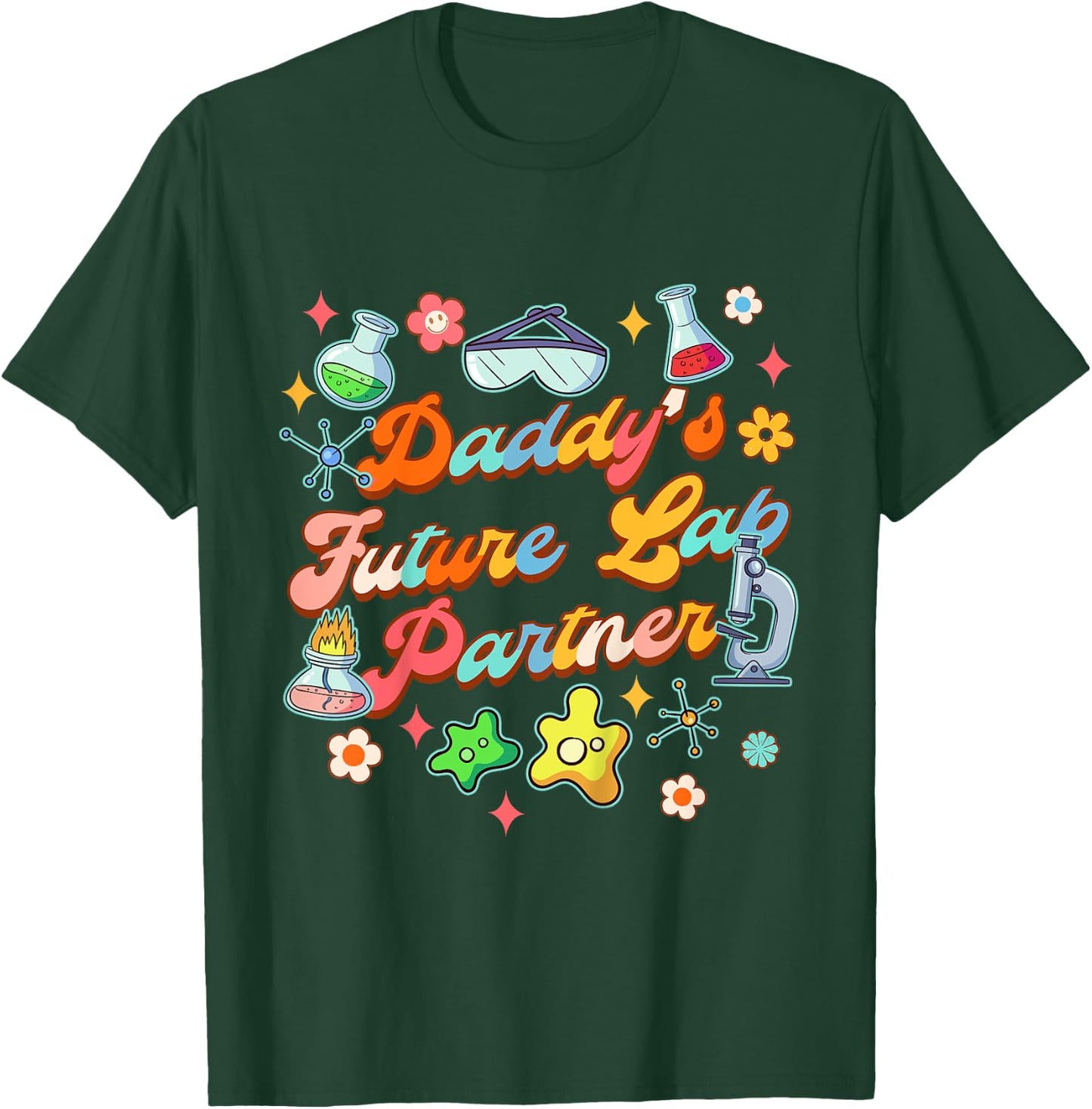 Kids Future Lab Tech Scientist Baby Daddy's Future Lab Partner T-Shirt - T-Shirt | Forest