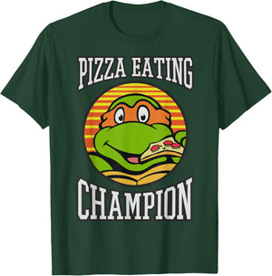 TMNT Michelangelo Pizza Eating Champion T-Shirt - T-Shirt | Forest