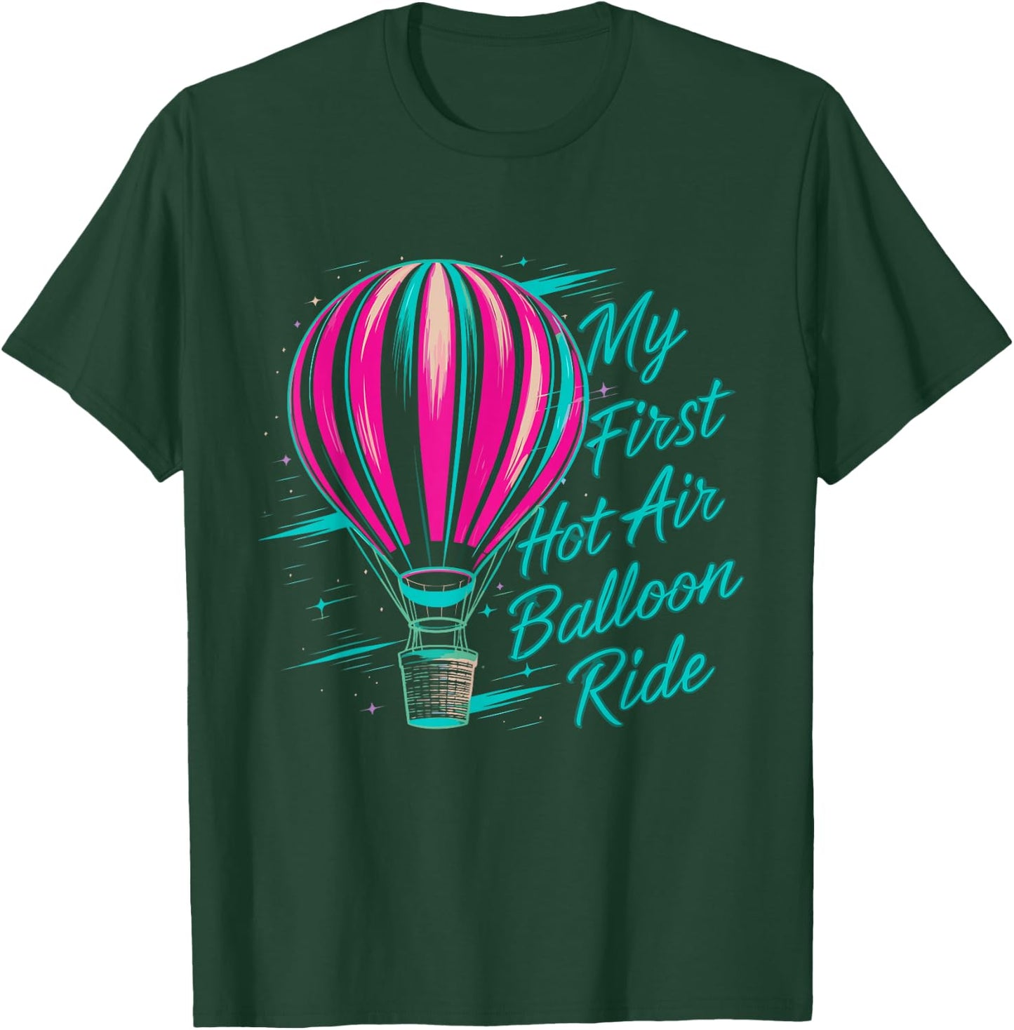 Festival My First Hot Air Balloon Ride Aircraft T-Shirt - T-Shirt | Forest