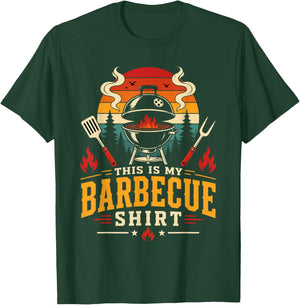 This is My Barbecue Shirt Vintage Charcoal Grill BBQ T-Shirt - T-Shirt | Forest