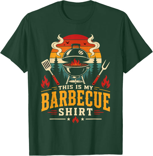 This is My Barbecue Shirt Vintage Charcoal Grill BBQ T-Shirt - T-Shirt | Forest