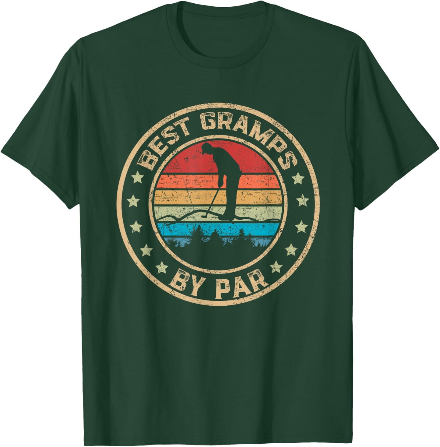 Best Gramps by Par Golf Lover Funny Fathers Day T-Shirt - T-Shirt | Forest