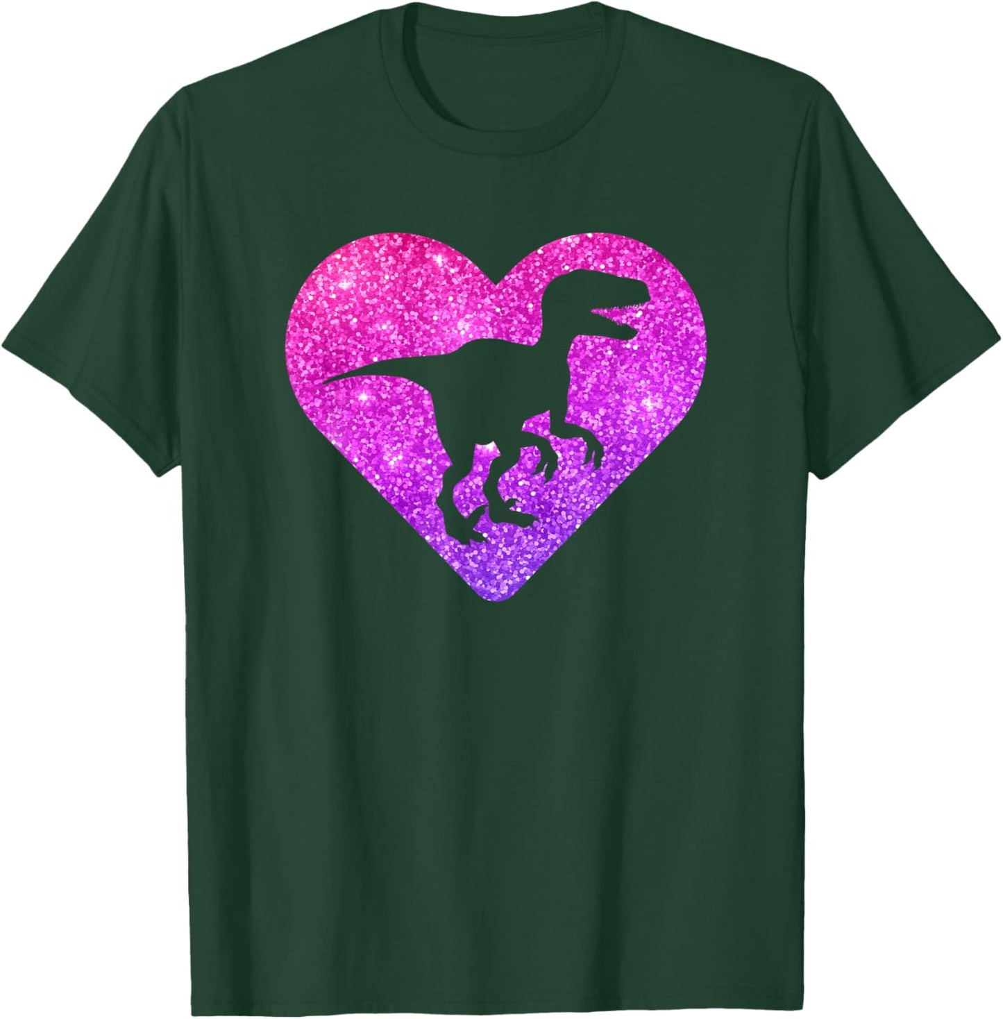 Cute Velociraptor Dinosaur Gift Girls Teens And Women T-Shirt - T-Shirt | Forest