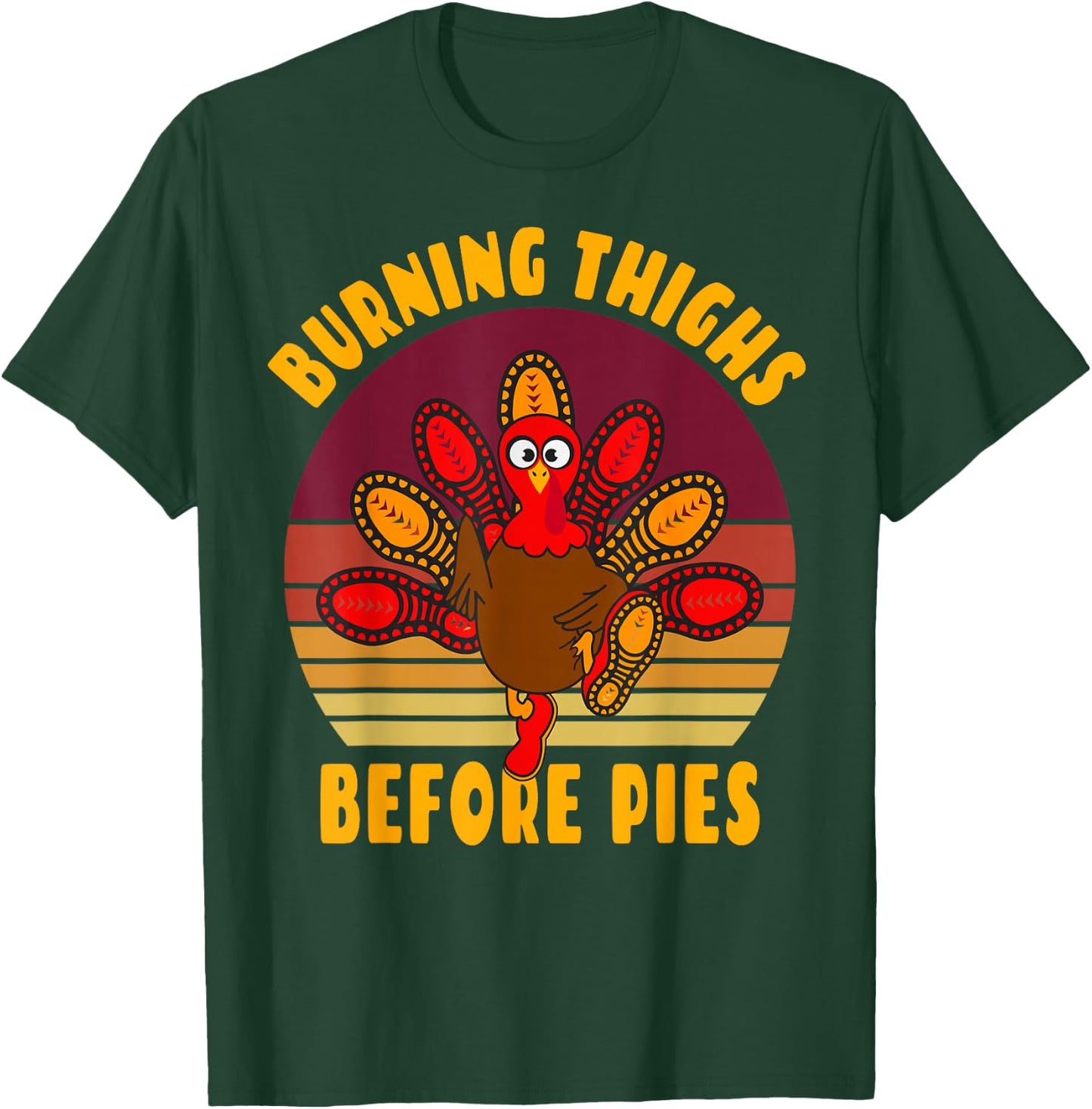 Funny Thanksgiving Day 5k 10k Trot Run Runner Costume T-Shirt - T-Shirt | Forest