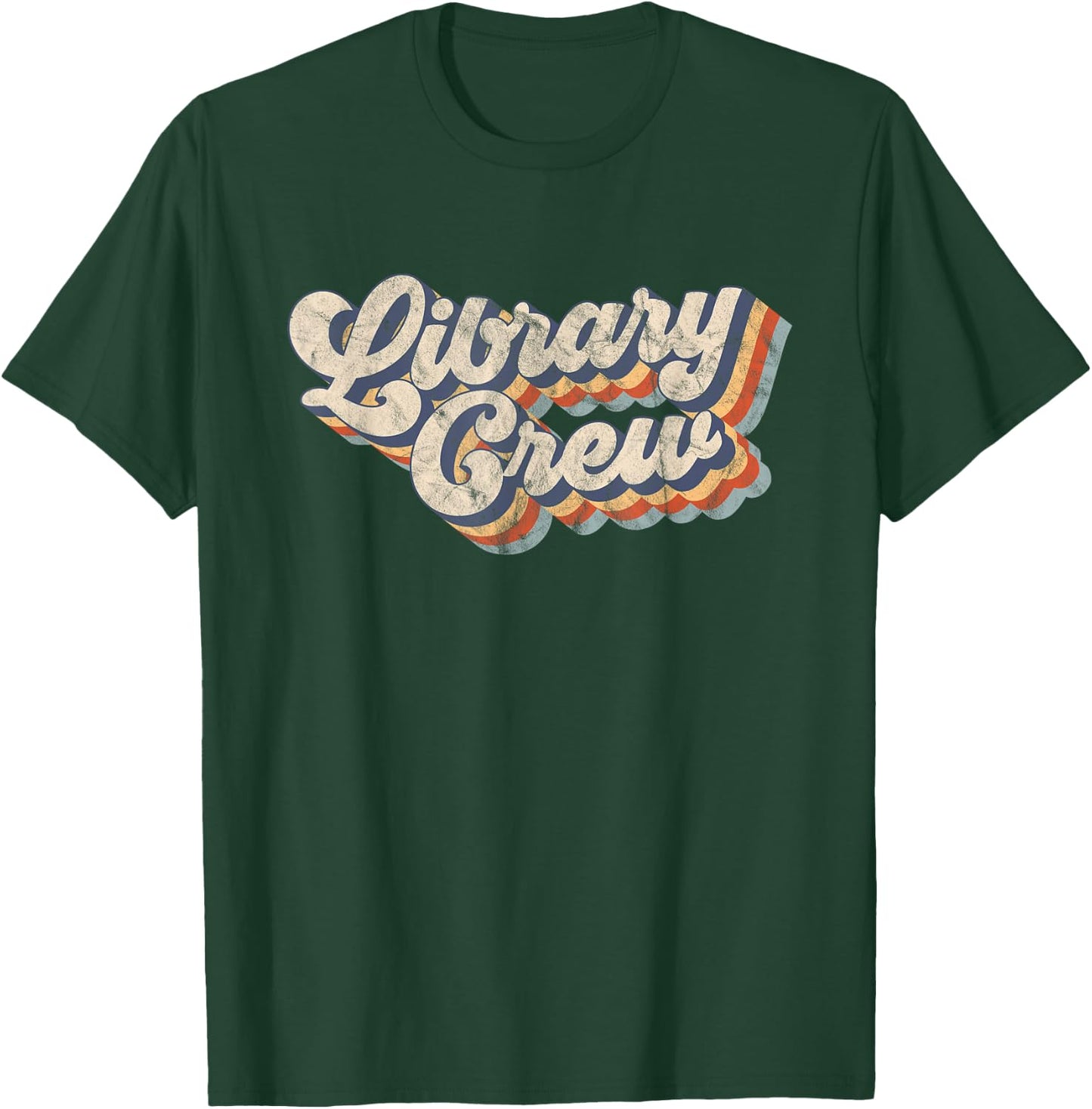 Library Crew Librarian Bookworm Vintage Retro Men T-Shirt - T-Shirt | Forest