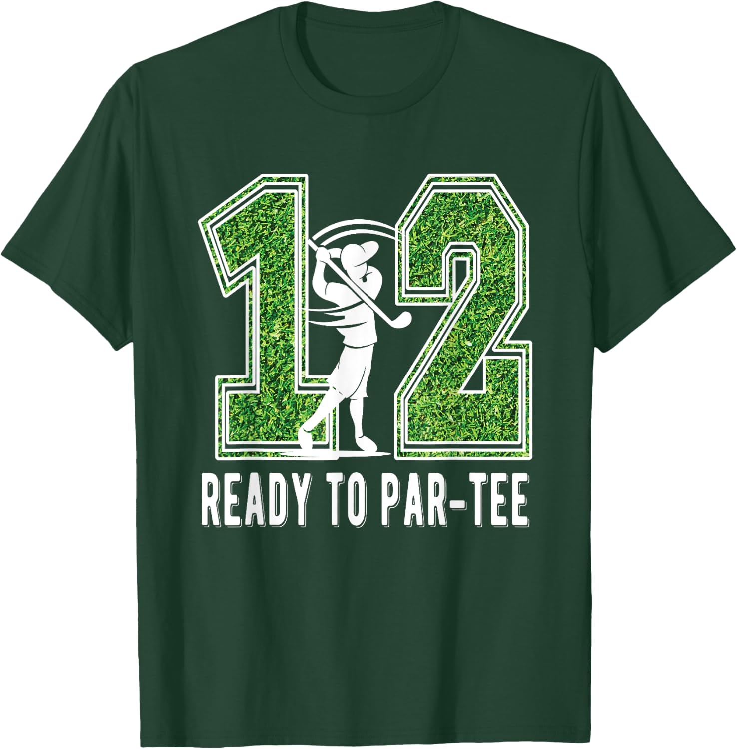 12th Birthday Golfer Boy Twelve Year Old Golf Player T-Shirt - T-Shirt | Forest