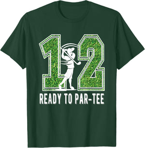 12th Birthday Golfer Boy Twelve Year Old Golf Player T-Shirt - T-Shirt | Forest