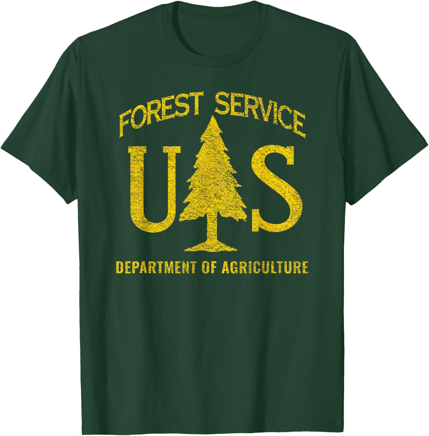 US Forest Service (Distressed Yellow) T-Shirt - T-Shirt | Forest
