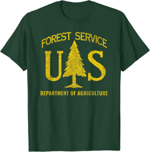US Forest Service (Distressed Yellow) T-Shirt - T-Shirt | Forest