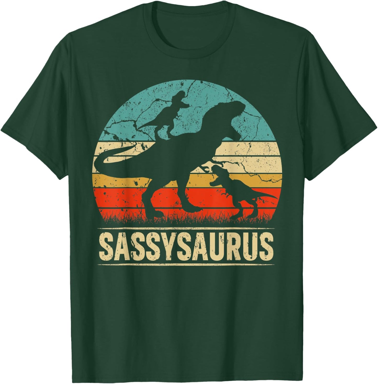 Sassy Dinosaur T Rex Sassysaurus 2 kids Family Matching T-Shirt - T-Shirt | Forest
