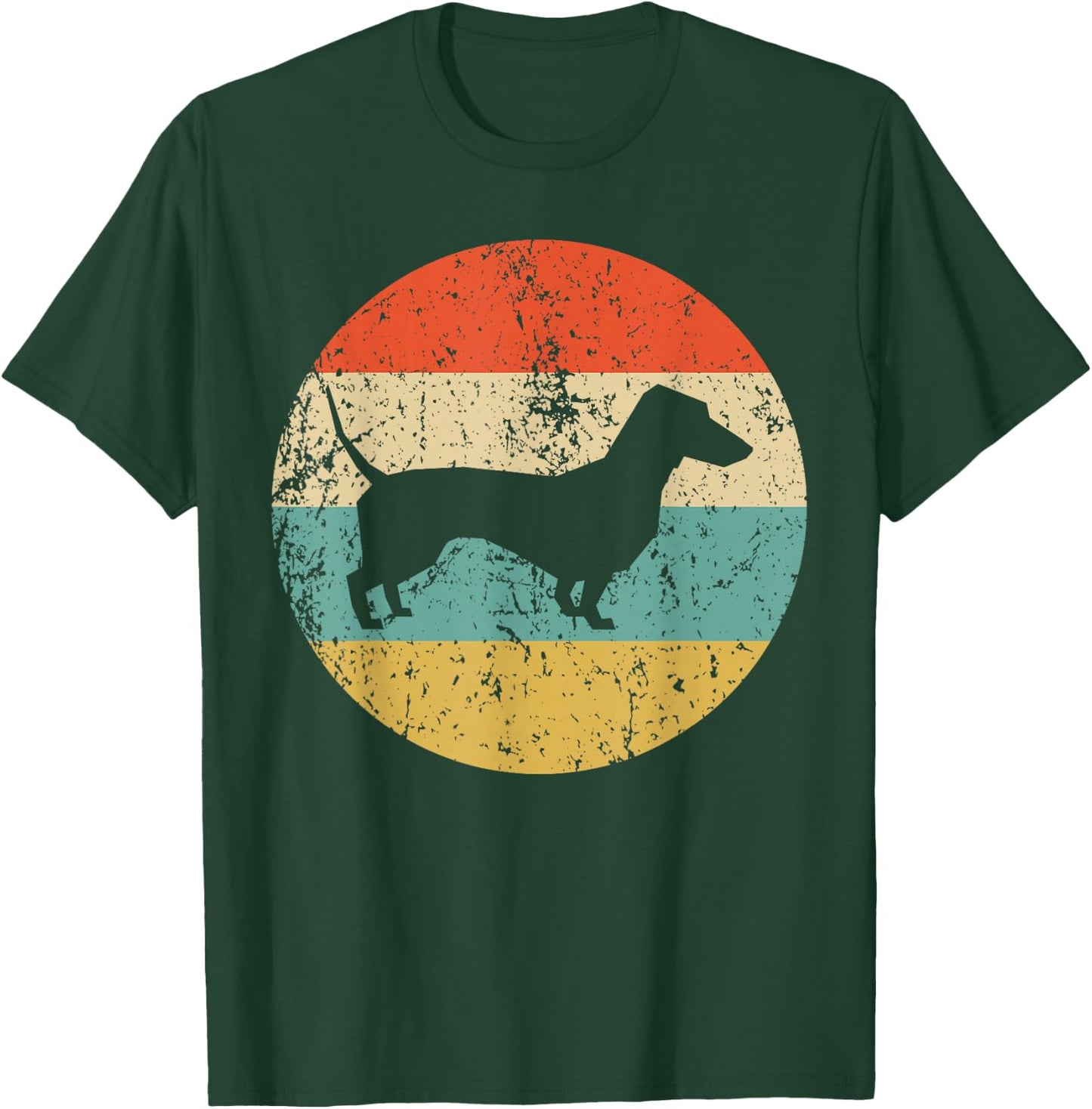 Dachshund Vintage Retro Dachshund Dog Women Girls Kids T-Shirt - T-Shirt | Forest