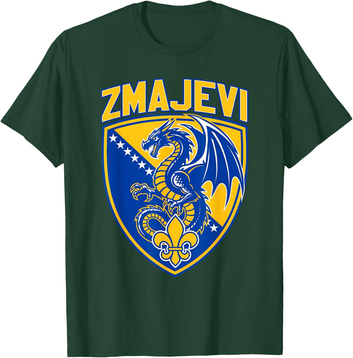 Hajmo Bosno Bosnian Flag Bosnia BiH Bosna i Herzegovina T-Shirt - T-Shirt | Forest