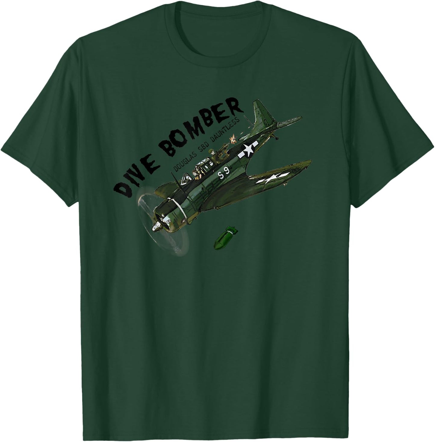 Dive Bomber Douglas SBD Dauntless T-Shirt - T-Shirt | Forest