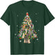 Meowy Xmas Cats Christmas Tree Lights Snow Kitten Funny Gift T-Shirt - T-Shirt | Forest