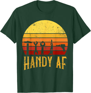 Handy AF Handyman Woodworking Mechanical Power Tools Gift T-Shirt - T-Shirt | Forest