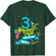 Kids 3rd Birthday Boy Party T-Rex Dinosaur Matching Shirts Rawr 3 T-Shirt - T-Shirt | Forest