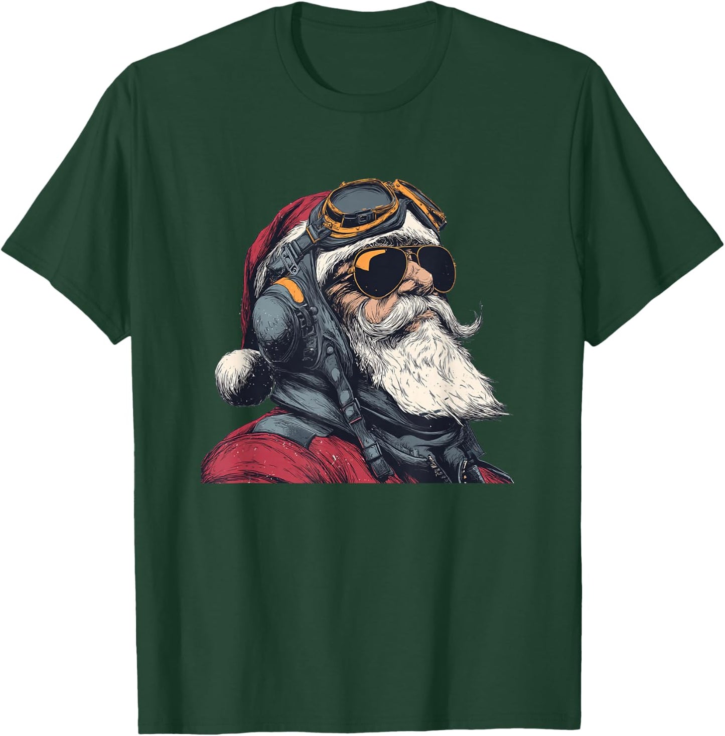 Santa Claus Pilot Costume for Boys and Girls T-Shirt - T-Shirt | Forest