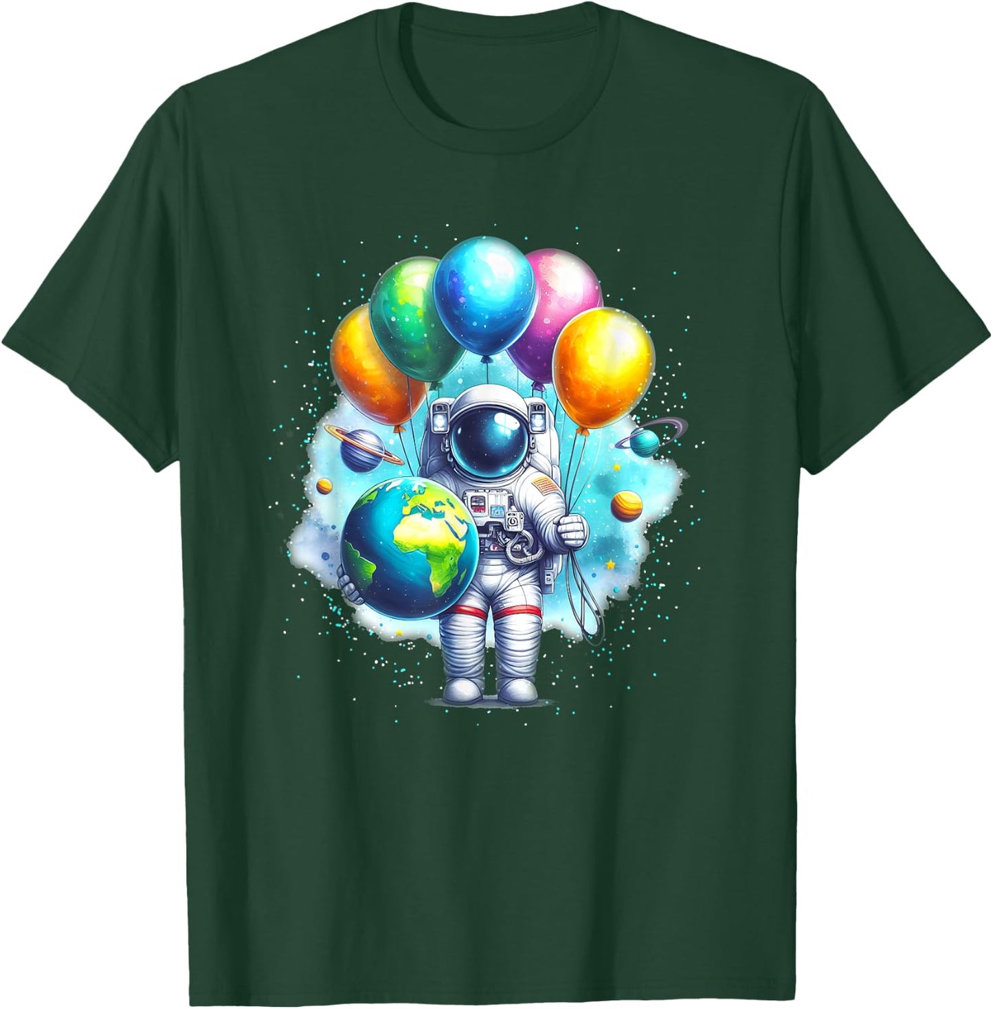 Just A Boy Who Loves Planets Solar System Astronomy Space T-Shirt - T-Shirt | Forest
