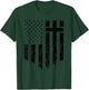 Vintage Distressed USA Flag Cross Christian Faith Gift T-Shirt - T-Shirt | Forest