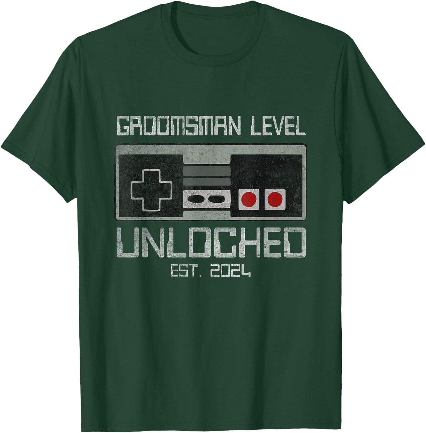 Groomsmen Matching Bachelor Party For Gamer Husband Wedding T-Shirt - T-Shirt | Forest