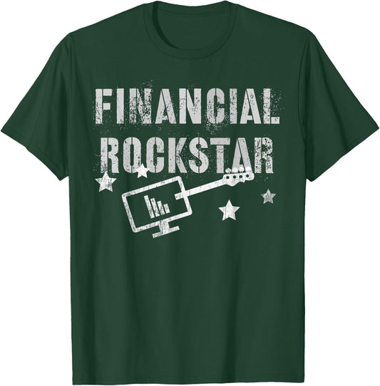 Finance Manager Financial Rockstar Accountant Executive CFO T-Shirt - T-Shirt | Forest