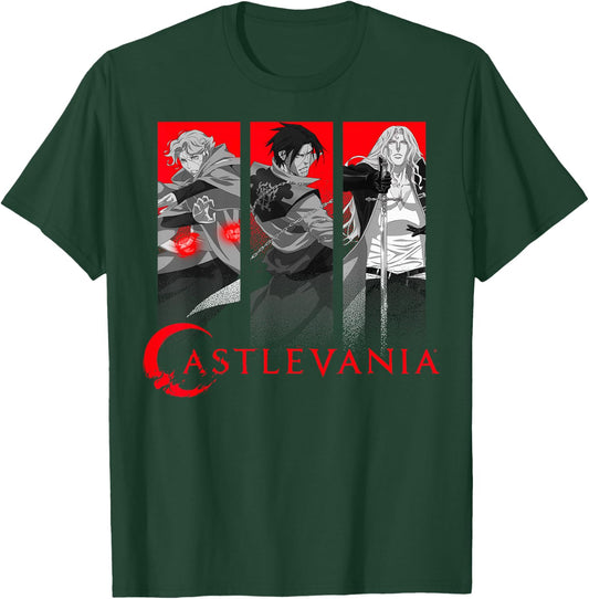 Castlevania Netflix , Men's Black Short Sleeve Classic Fit , Anime Themed Applique , Size Small T-Shirt - T-Shirt | Forest