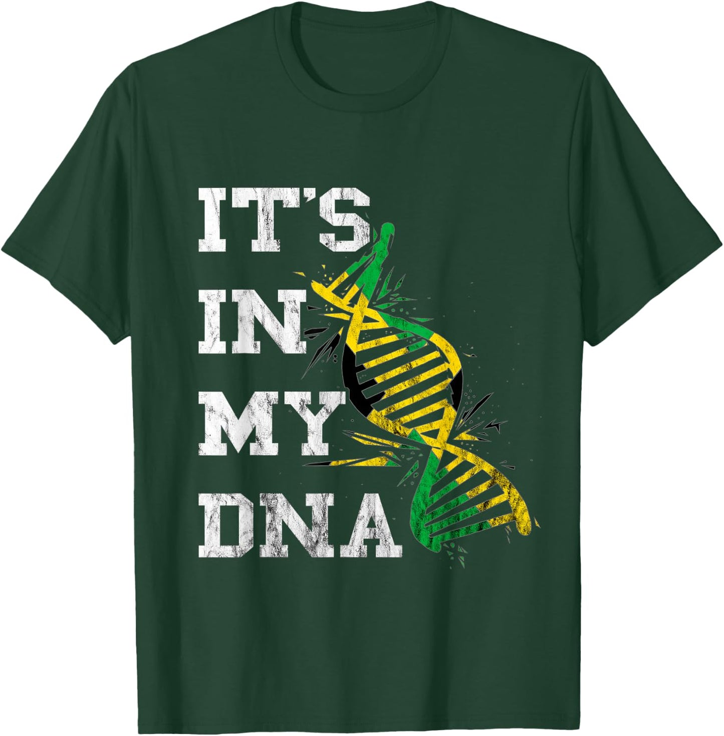 Jamaica It's in My DNA Jamaican Pride Roots Caribbean T-Shirt - T-Shirt | Forest