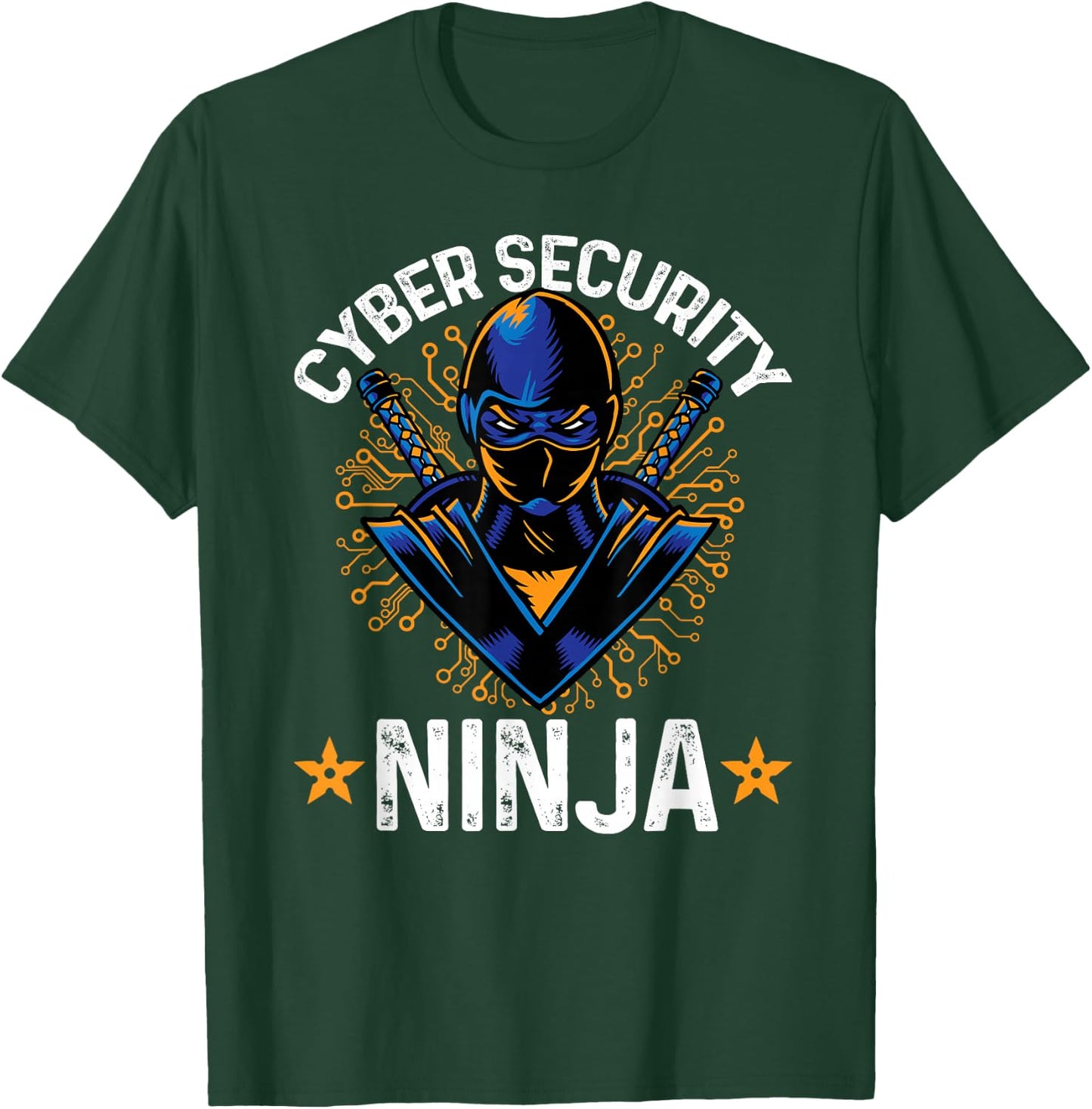 Cyber Security Ninja Computer Hacker Cryptography Hacking T-Shirt - T-Shirt | Forest