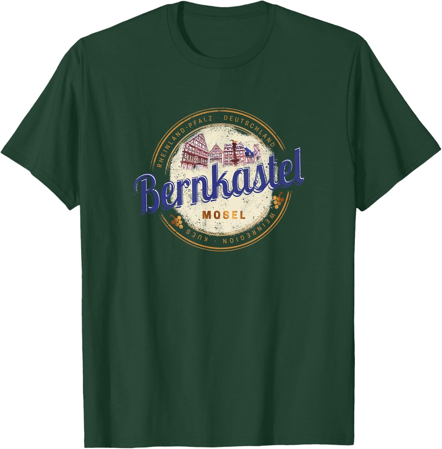 Bernkastel Kues Vintage Moselle Rhineland-Palatinate Germany T-Shirt - T-Shirt | Forest