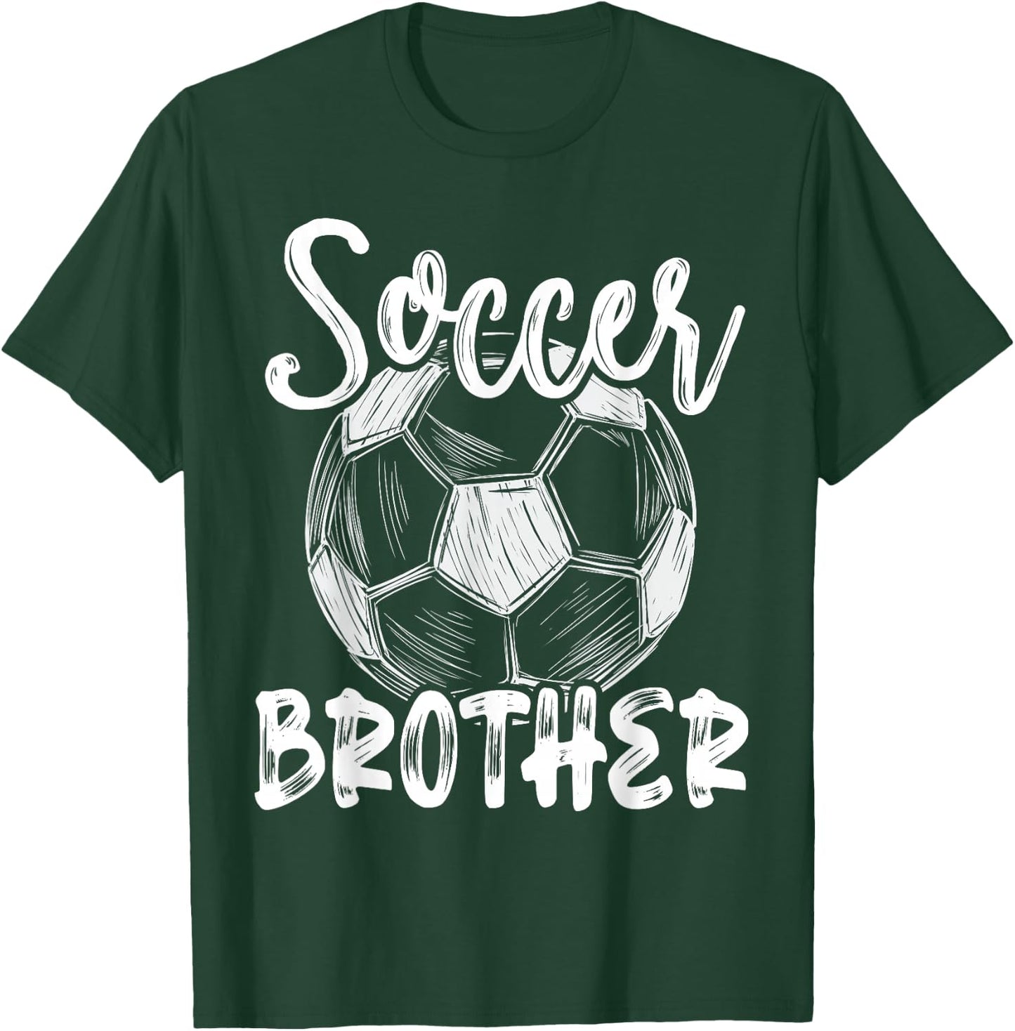 Soccer Brother Men Family Matching Team Player Soccer Ball T-Shirt - T-Shirt | Forest