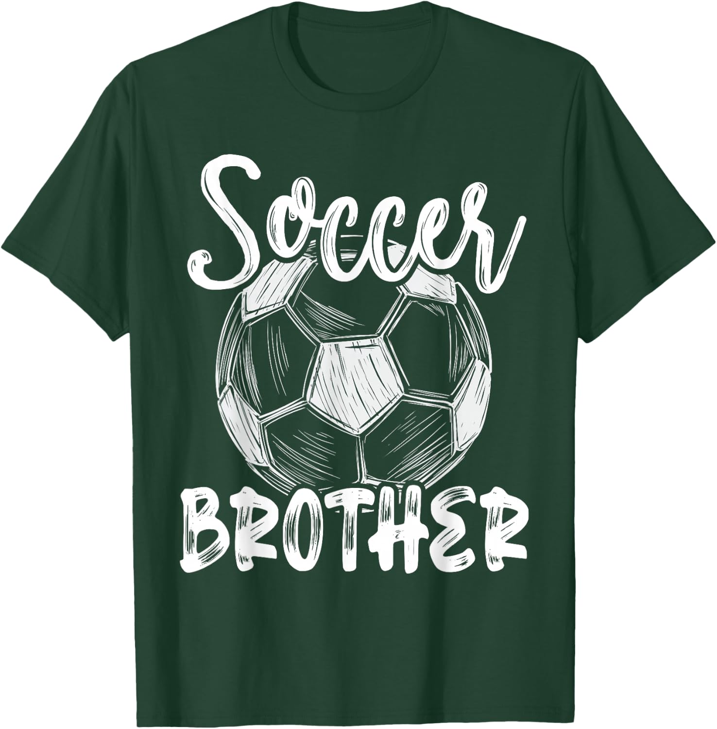 Soccer Brother Men Family Matching Team Player Soccer Ball T-Shirt - T-Shirt | Forest