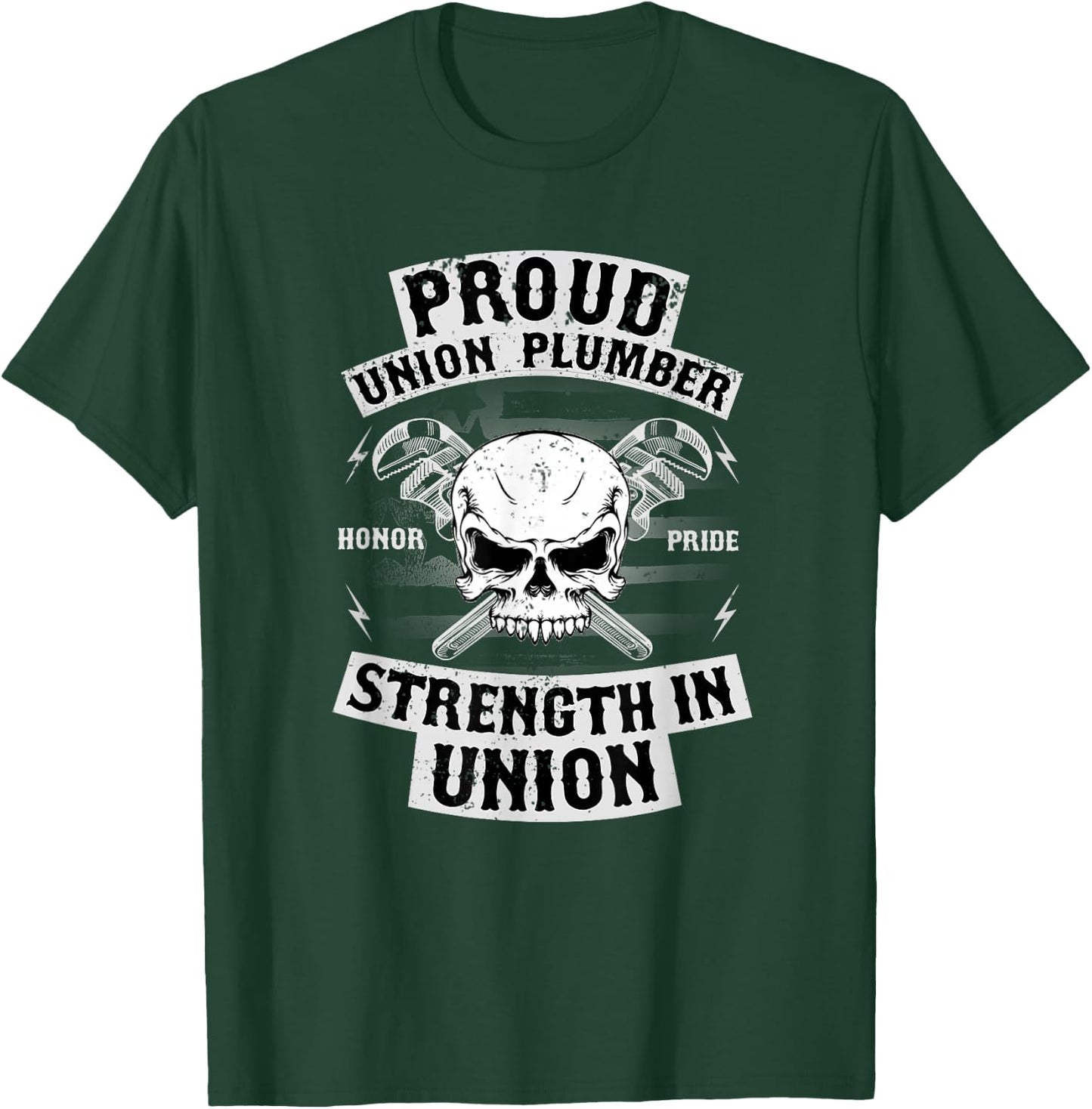 Union Plumber Shirt Union Pride Pipefitter T Shirts T-Shirt - T-Shirt | Forest