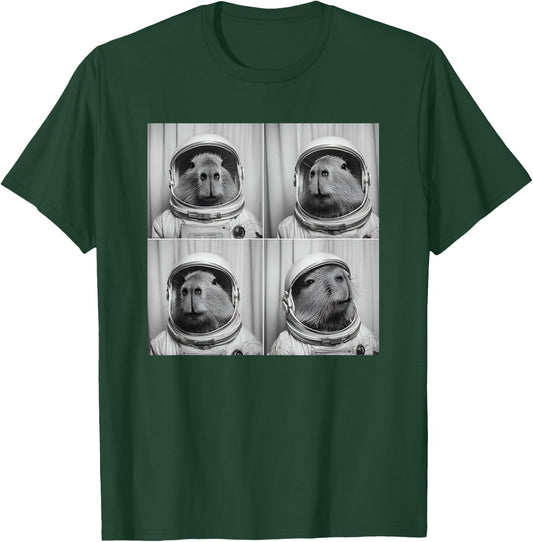 Capy Bara Astronaut Space Themed Capybara T-Shirt - T-Shirt | Forest