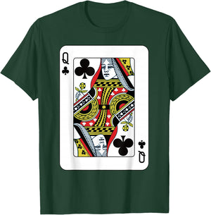 Queen of the Clubs at the Card Poker T-Shirt - T-Shirt | Forest