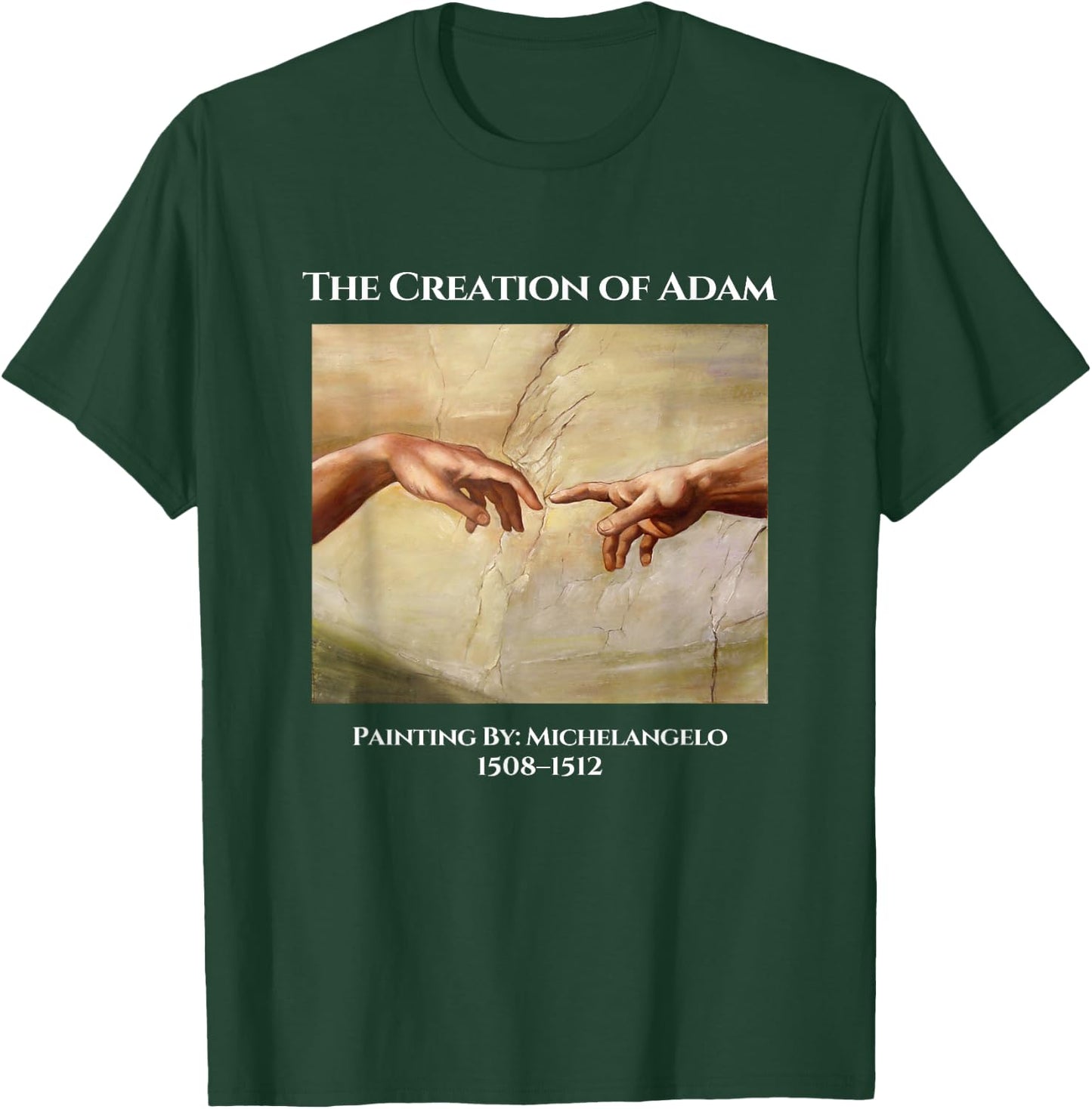 The Creation of Adam Novelty Graphic & Cool Art Designs T-Shirt - T-Shirt | Forest