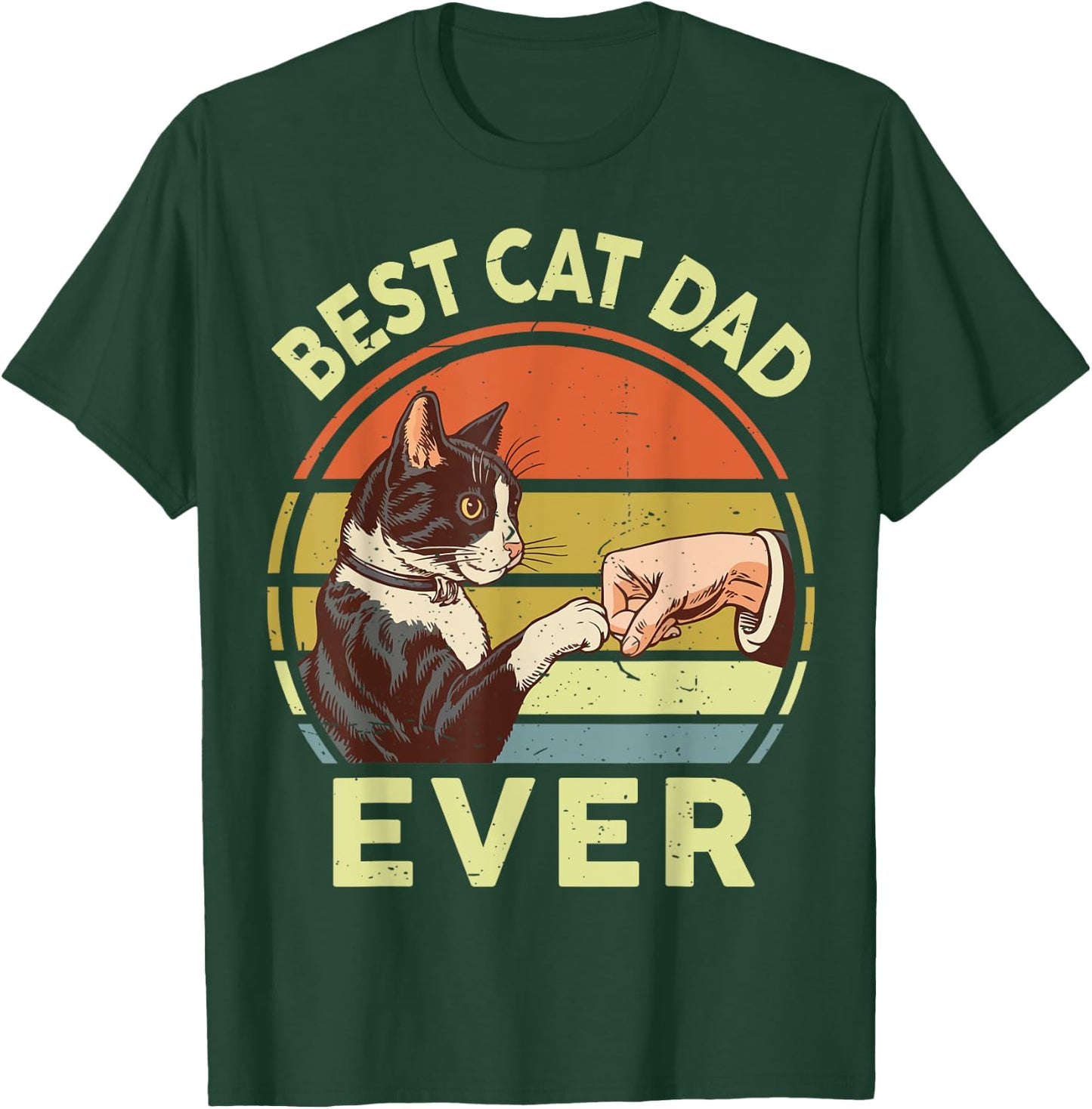 Best Cat Dad Ever Tuxedo Daddy Father Day Gift from Wife Women Kids T-Shirt - T-Shirt | Forest