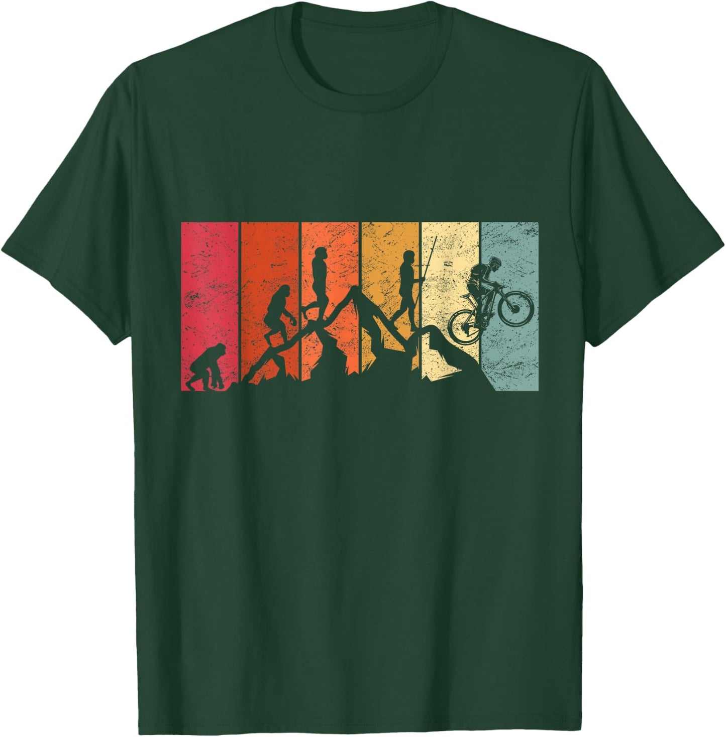 Evolution MTB Mountain Bike Gift BMX Accessories T-Shirt - T-Shirt | Forest