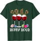Easter Egg Leoppard Bunny Wine Drinking T-Shirt - T-Shirt | Forest