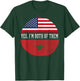 Half American Half Moroccan USA Flag Morocco Heritage DNA T-Shirt - T-Shirt | Forest