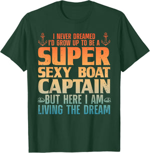 Cool Boat Captain Women Sail Pontoon Boating Boater T-Shirt - T-Shirt | Forest