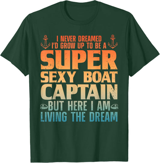 Cool Boat Captain Women Sail Pontoon Boating Boater T-Shirt - T-Shirt | Forest