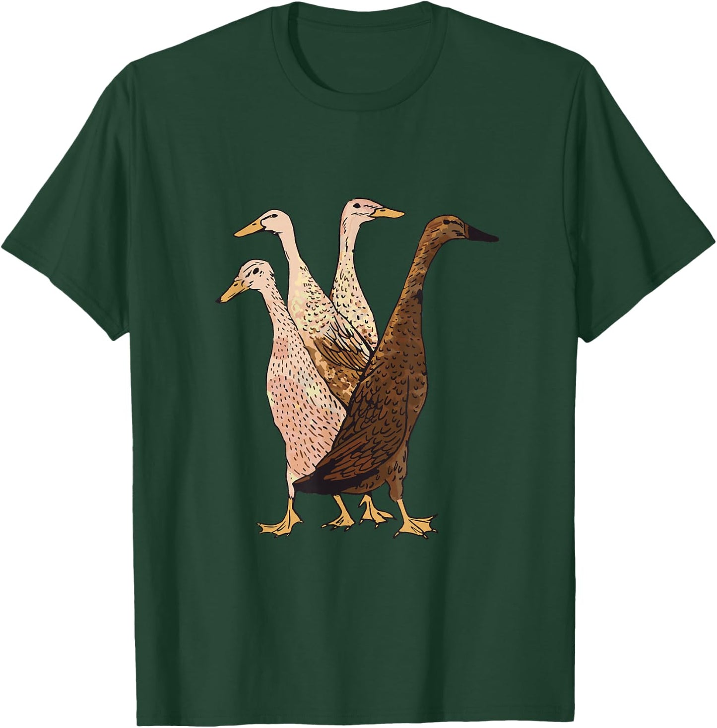 Running Duck Indian Runner Duck T-Shirt - T-Shirt | Forest