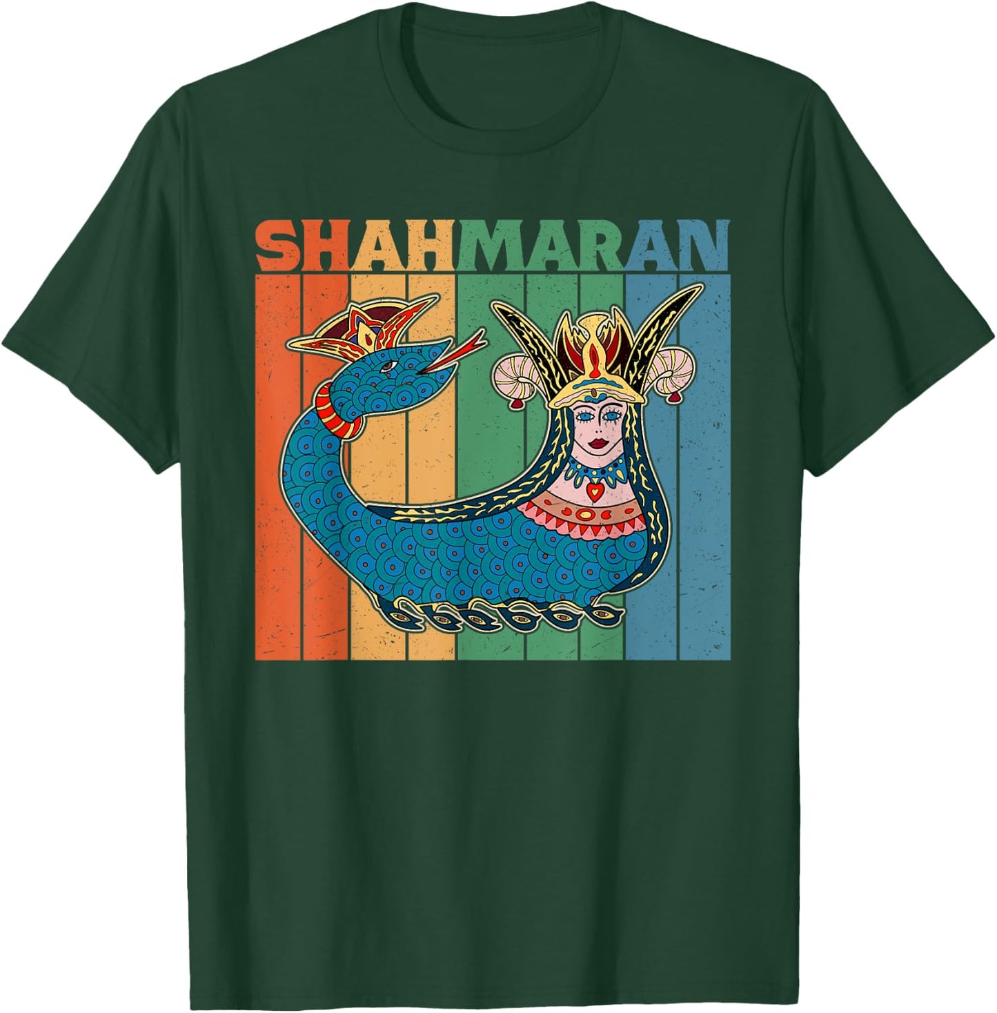 Shahmaran woman turkic ancient scientist mesopotamia Iranian T-Shirt - T-Shirt | Forest