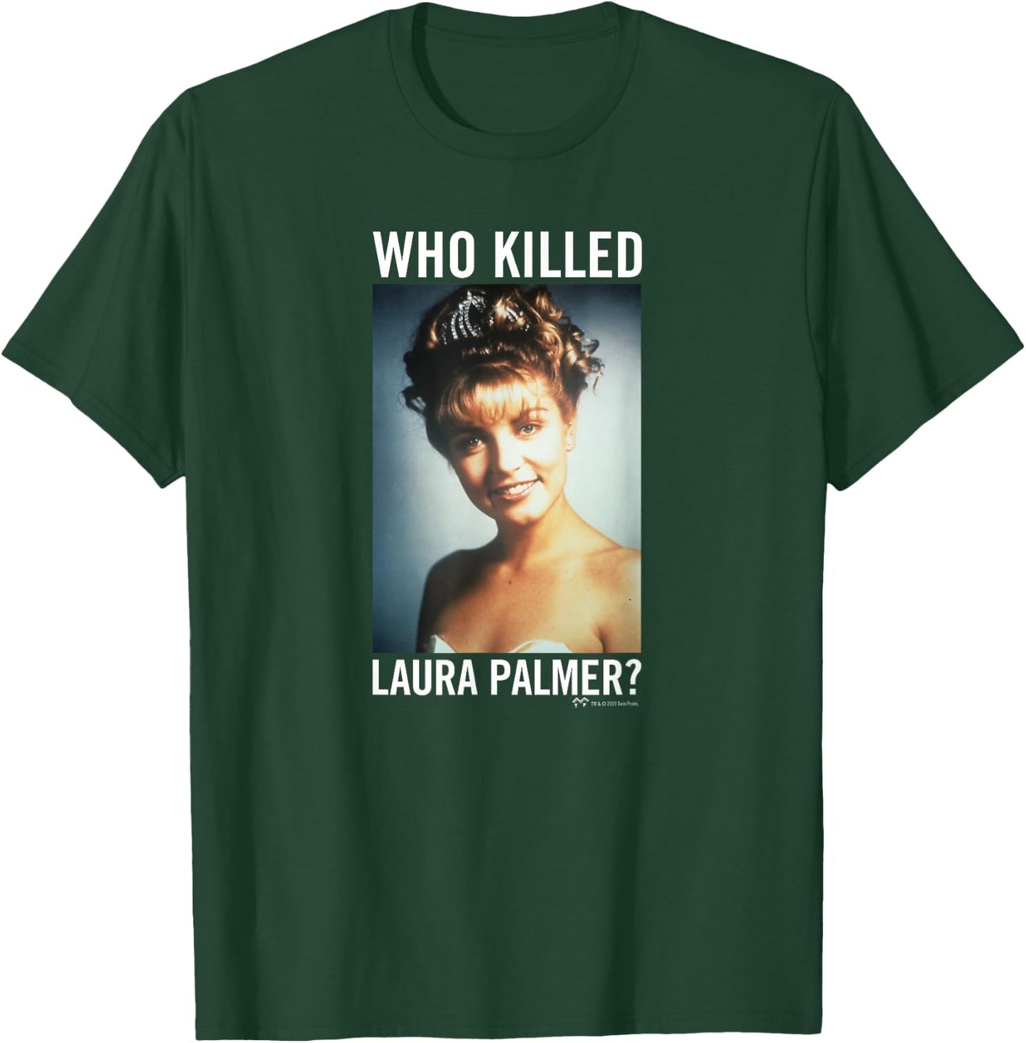 SHOWTIME Twin Peaks Who Killed Laura Palmer? -Adults , Black, Small, Short Sleeve T-Shirt - T-Shirt | Forest