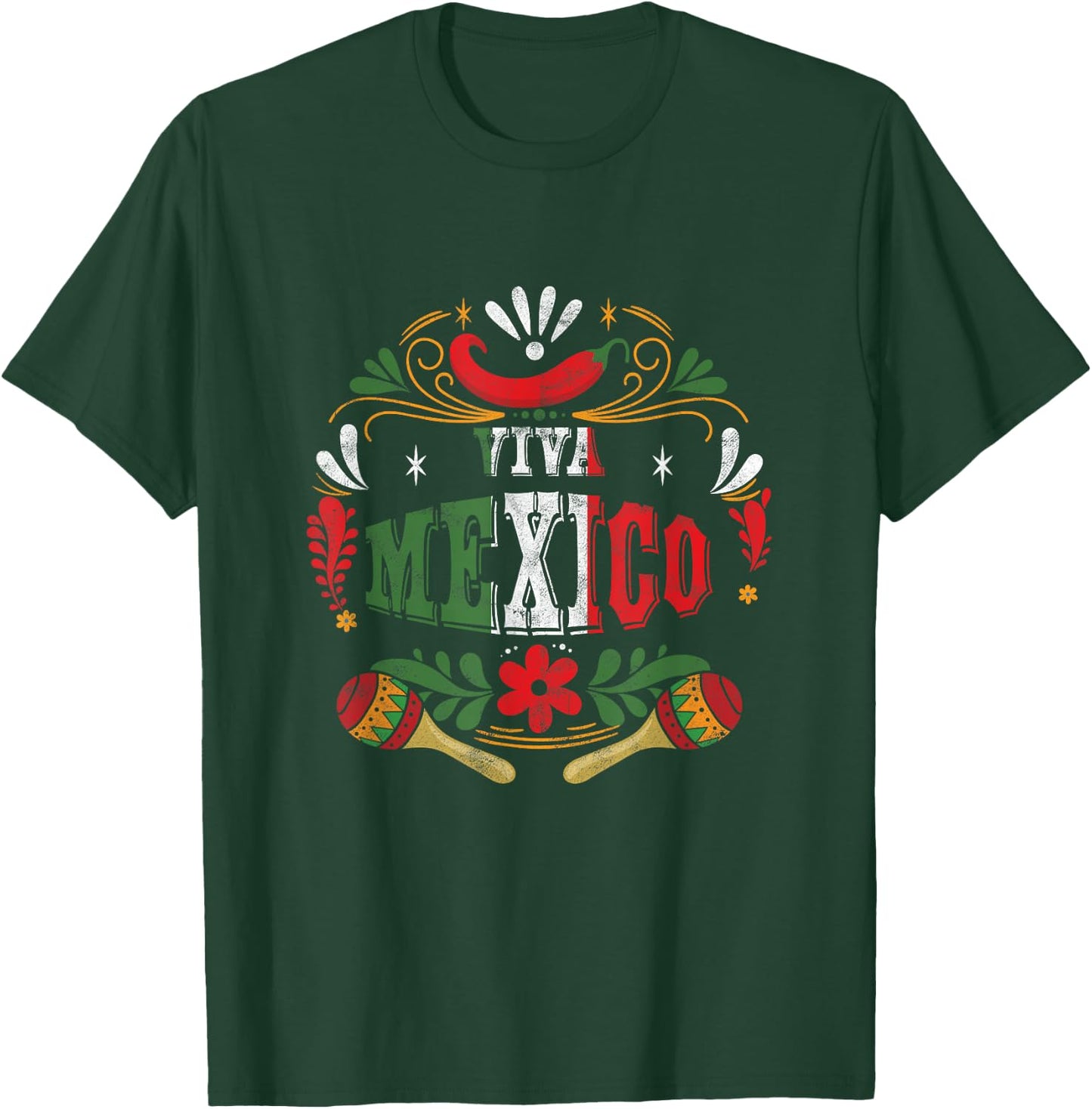 Viva Mexico Mexican Cinco De Mayo Party T-Shirt - T-Shirt | Forest