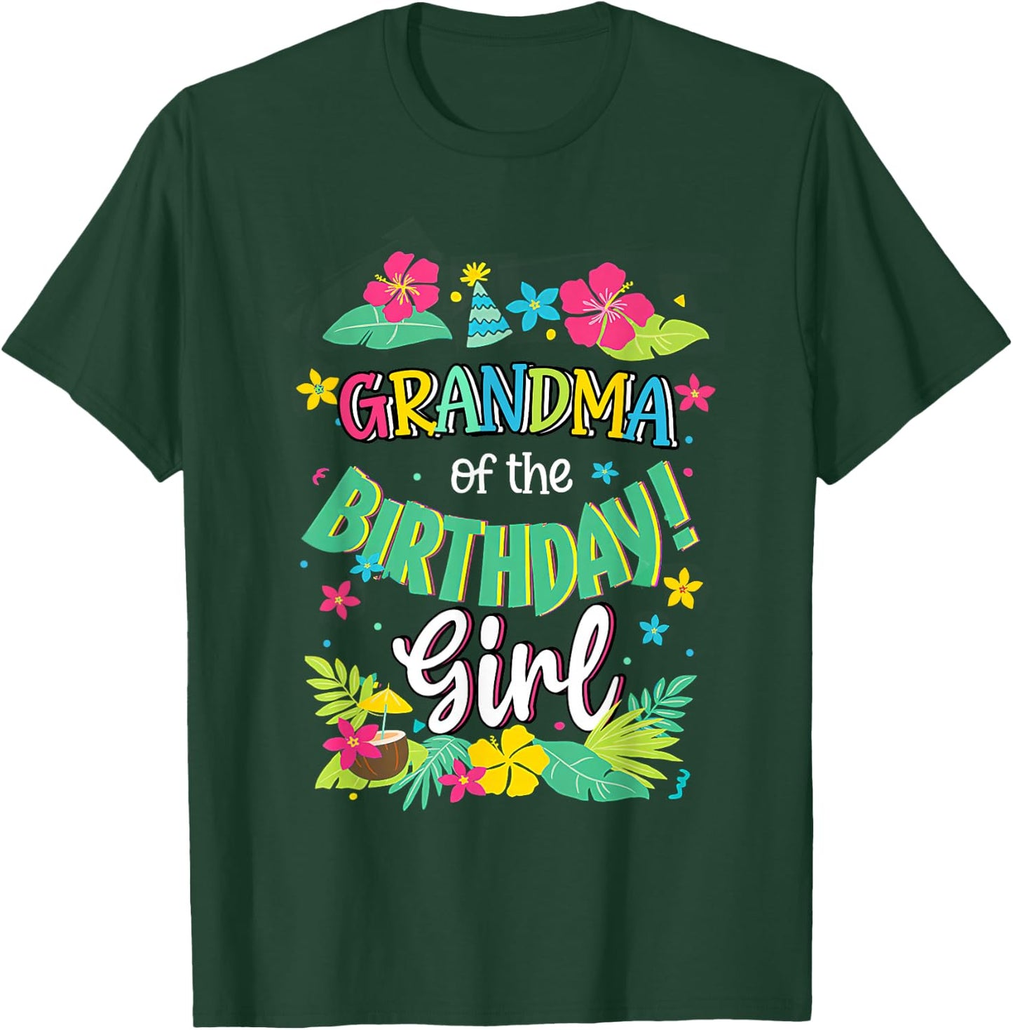 Grandma of the Birthday Girl shirt Aloha Hawaii Party 1st T-Shirt - T-Shirt | Forest