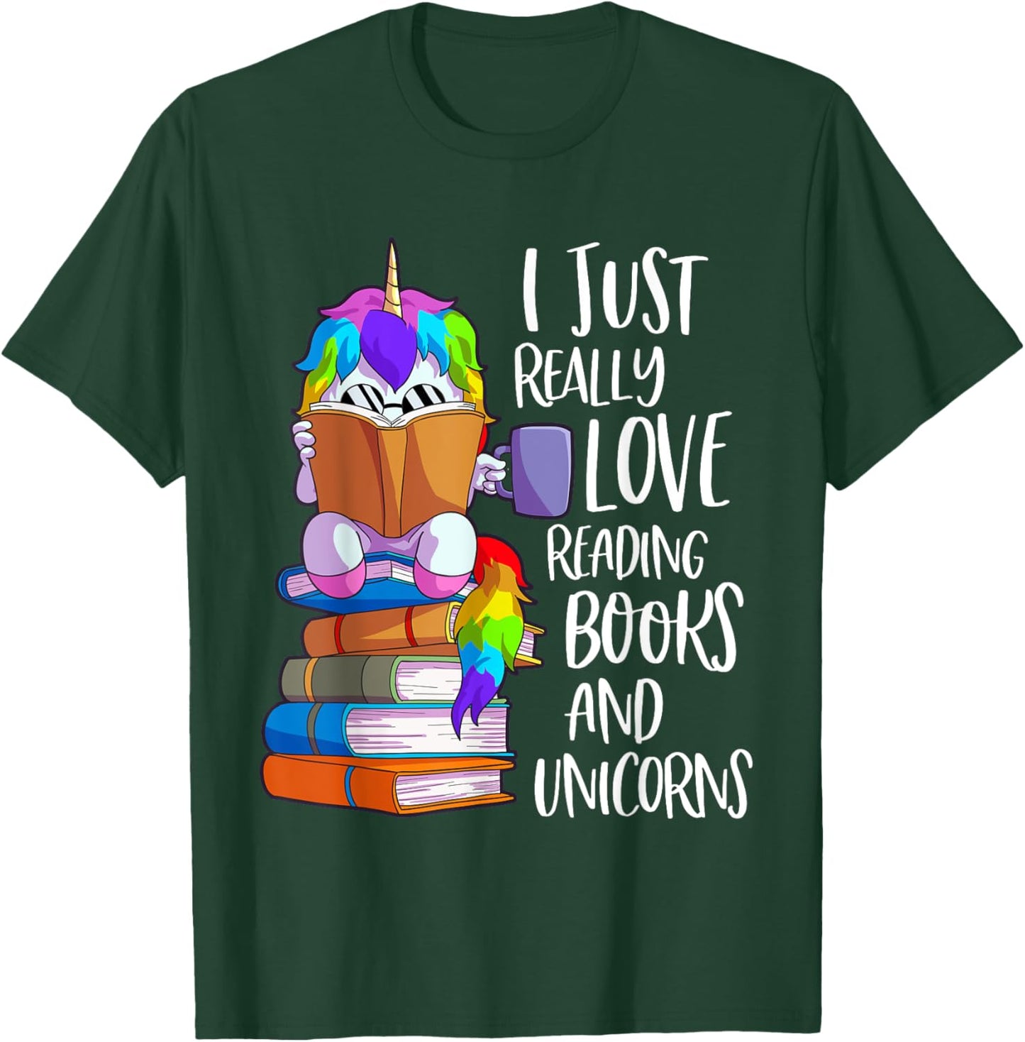Book Lover Shirt Girls Kids Women Book Reading Gift Bookworm T-Shirt - T-Shirt | Forest