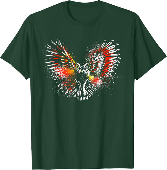 Owl | White Owl | Cute Owl | Red Owl | Night Owl Graphic T-Shirt - T-Shirt | Forest