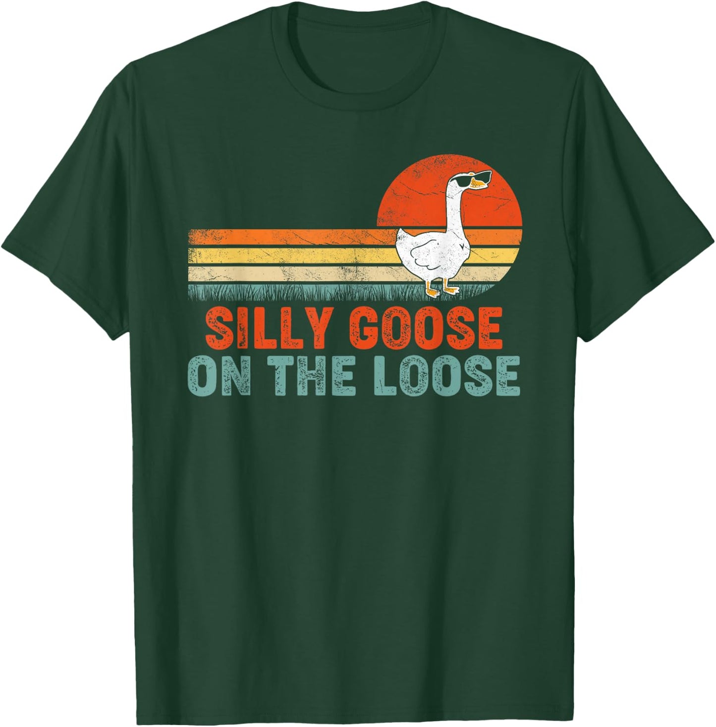 Silly Goose Shirt, Graphic Men, Funny Shirts T-Shirt - T-Shirt | Forest