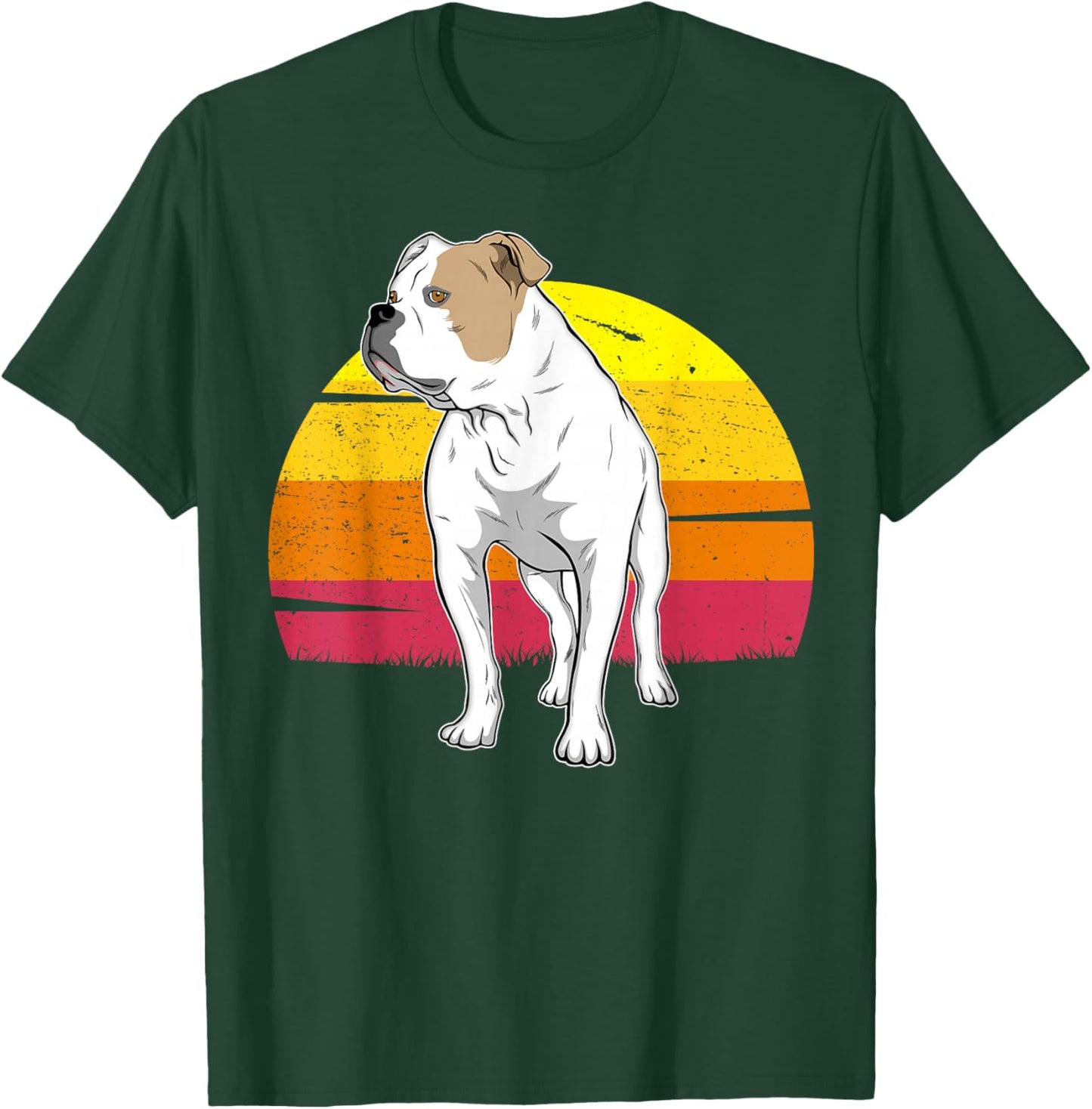 American Bulldog Old Southern White Bulldog Women Girls Kids T-Shirt - T-Shirt | Forest